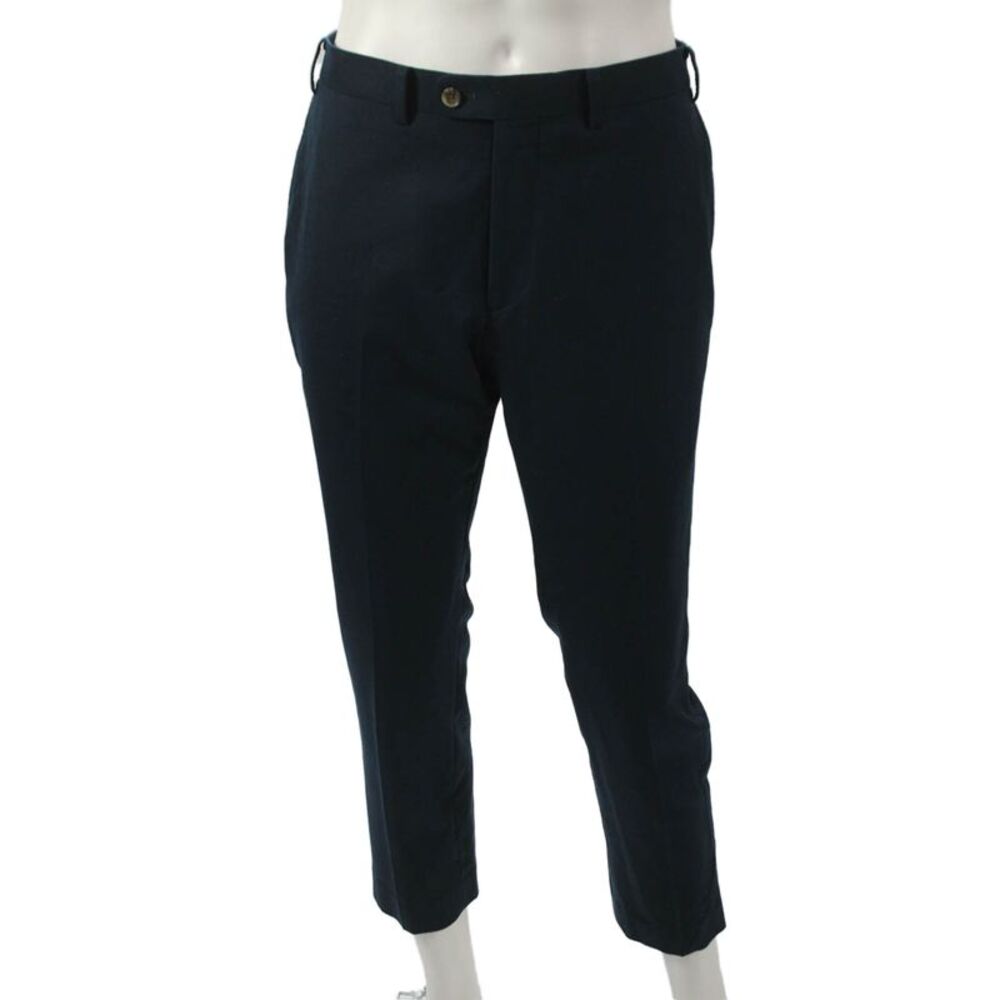 Indochino Men Dress Pants Blue Wool Blend Button Closure Size 30